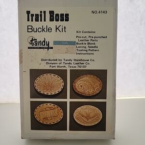 Vintage Tandy Trail Boss Buckle Kit Leather